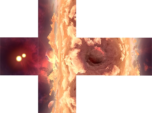 远处行星天空盒