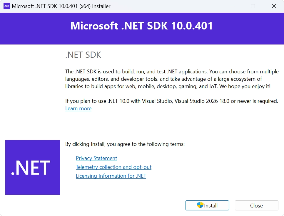 .NET 安装窗口的图片