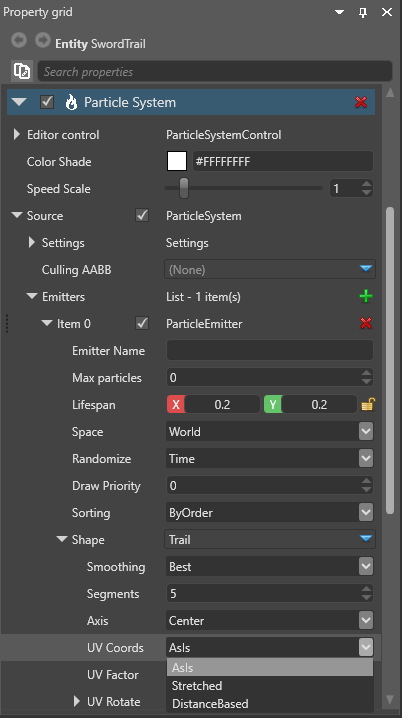 UV coords 属性
