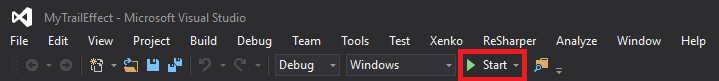 Visual Studio Start 按钮