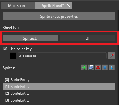 选择 Sprite 2D 或 UI