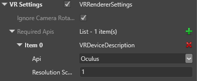 添加 VR 项