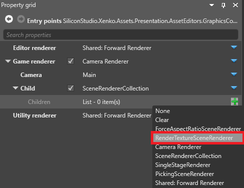 选择 RenderTextureSceneRenderer