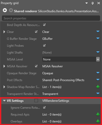 VR 设置